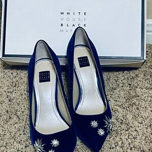White House Black Market Blue Embellished Women's Shoes